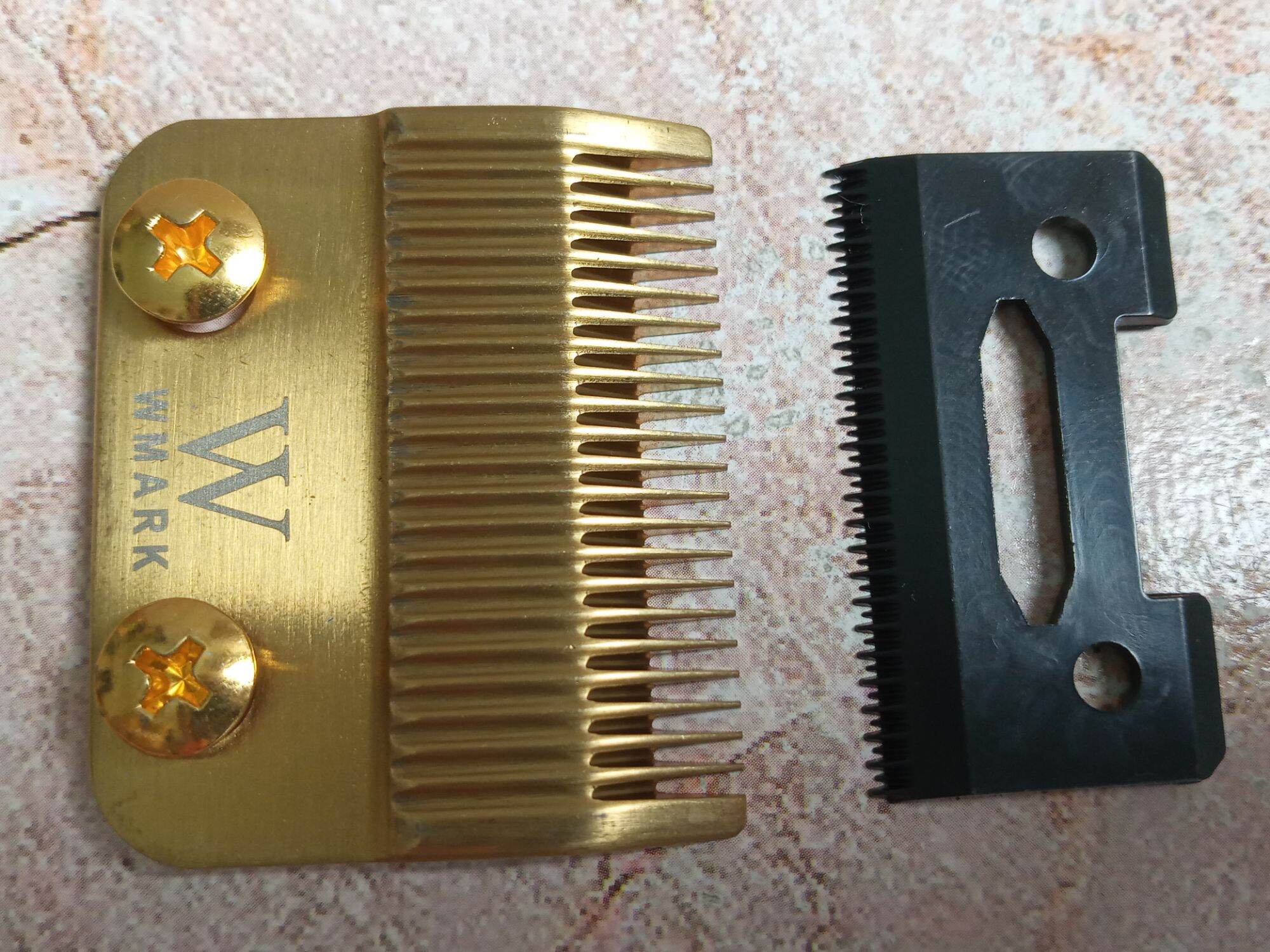 Lưỡi Kép Tông Đơ Cắt Tóc Barber. Lưỡi Kép Sứ Carbon Wmark Gold Cắt Bén Fade Ngọt Chạy Êm.. 
