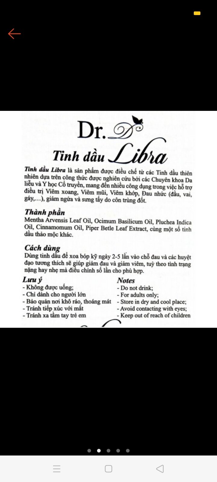 Tinh dầu Libra cao cấp 10ml