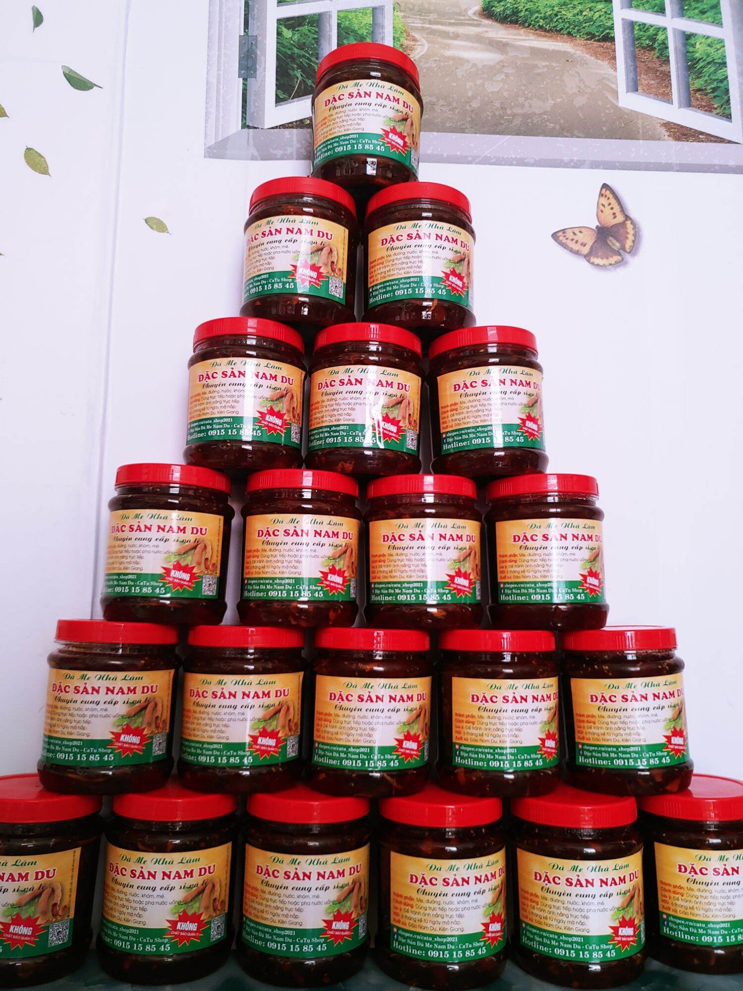 Đá Me Nam Du đá me hạt dẻo hộp 1kg