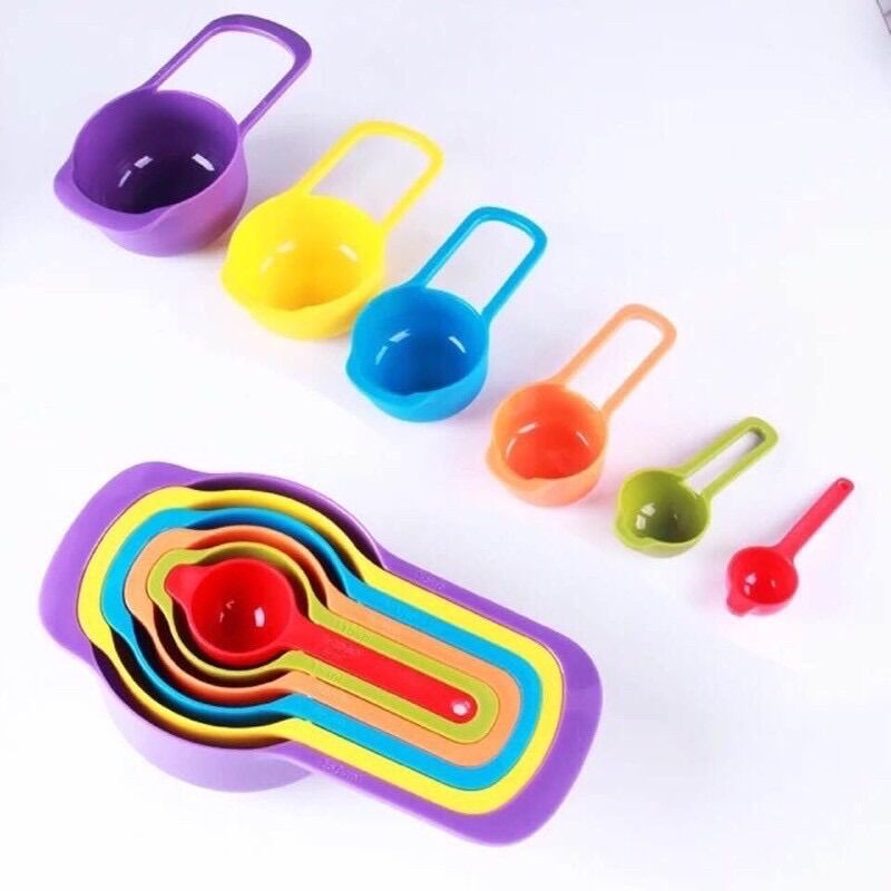 Bộ cup thìa đong 6 màu - BCTD