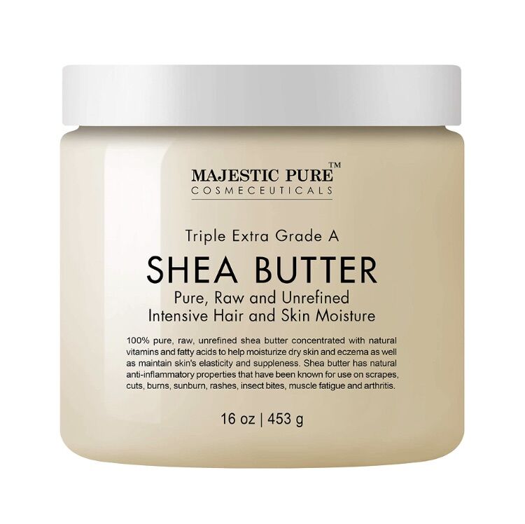 Bơ Shea 100% nguyên chất không lọc Majestic Pure Shea Butter - raw unrefined Premium Grade 453gr USA