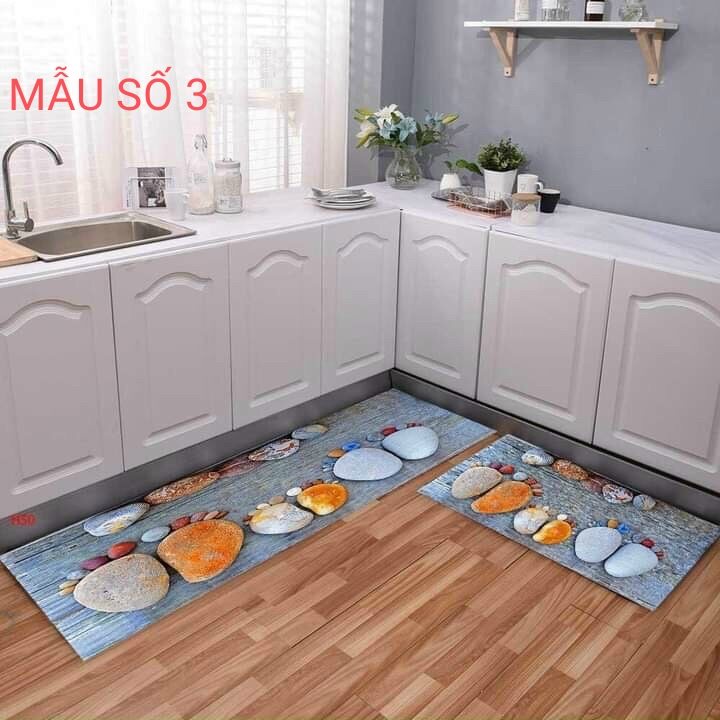 2 THẢM 3D TRẢI SÀN BẾP CHỐNG TRƠN TRƯỢT SIÊU THẤM ( GIAO MẪU NGẪU NHIÊN)