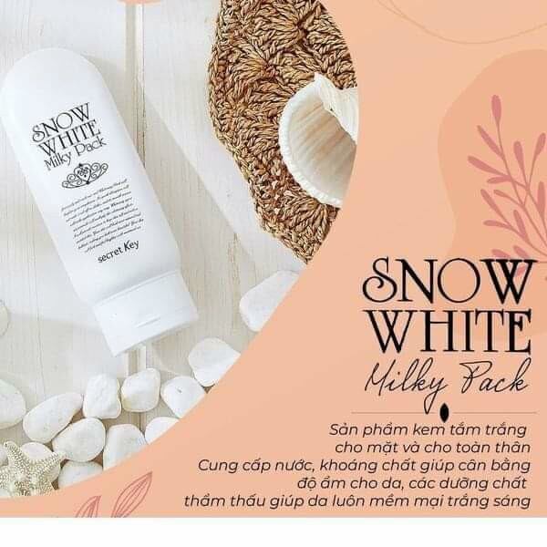 Kem dưỡng trắng body Serect Key Snow White Milky Pack 200g.