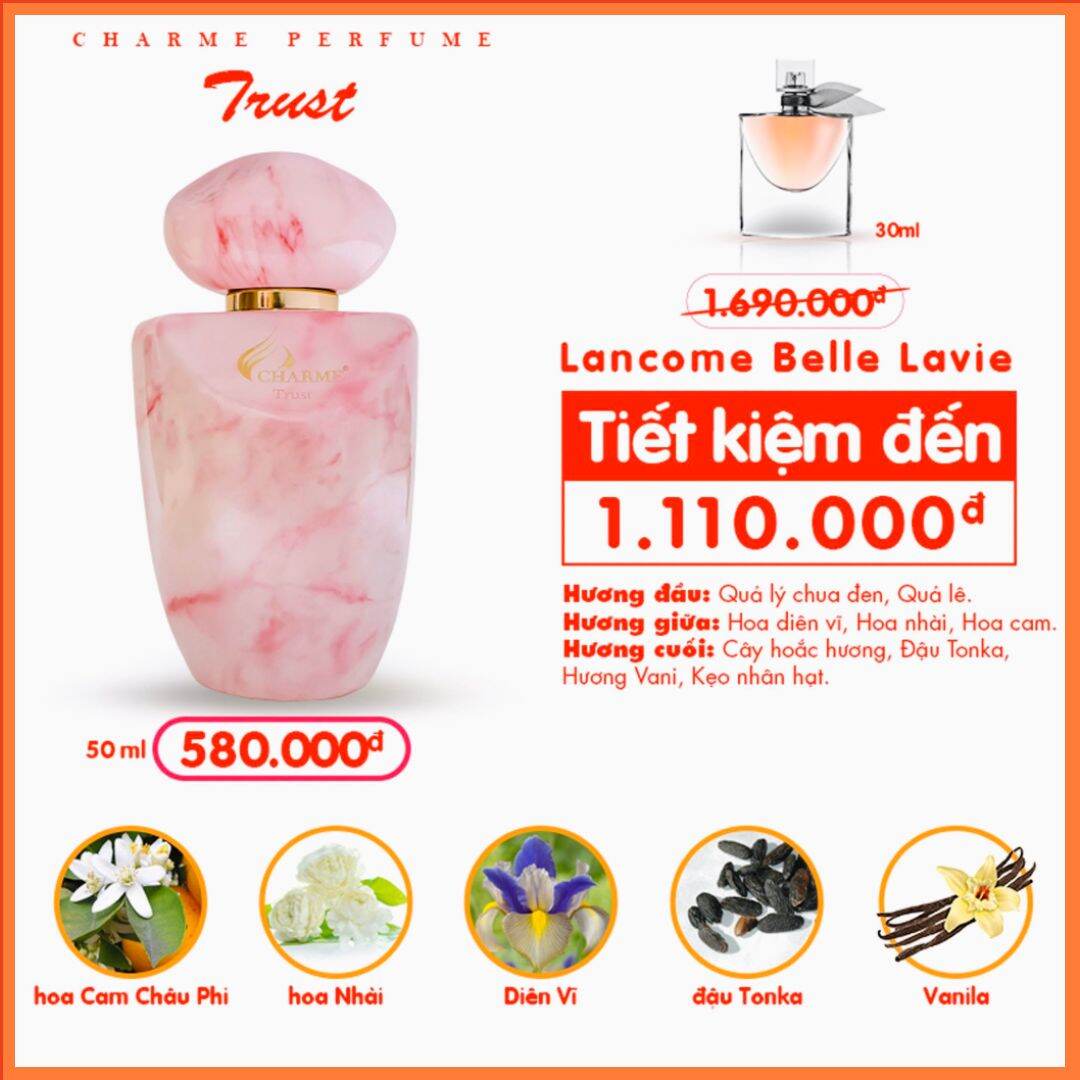 [HCM]NƯỚC HOA NỮ TRUST 50ML MỚI