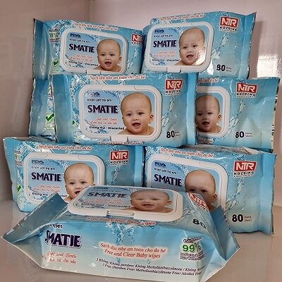 Combo 5 hộp khăn Ướt Smatie không mùi