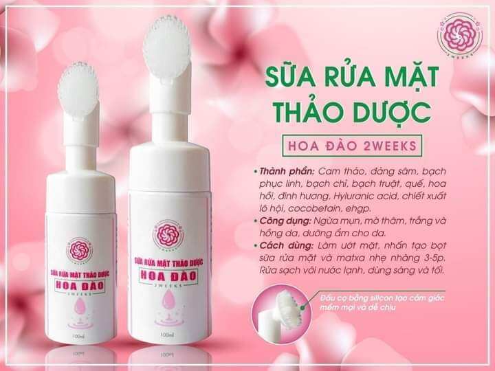 Sữa rửa mặt thảo dược hoa đào