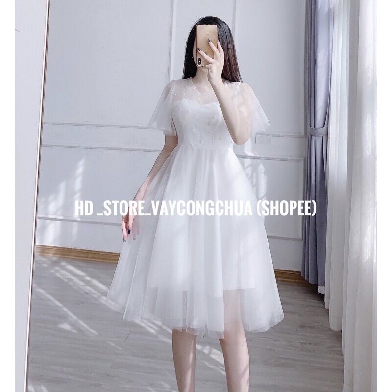 váy trắng công chúa