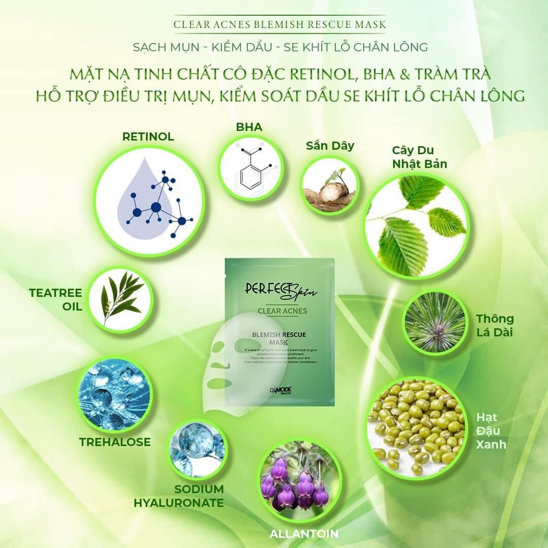[ Chính Hãng ] Mặt Nạ Tinh Chất Cô Đặc Cho Da Dầu Mụn Blemish Recue Mask - Damode