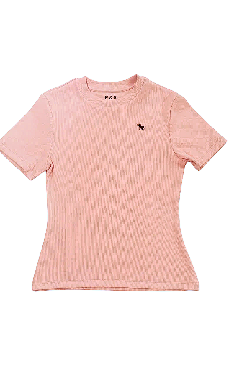 Áo thun nữ form basic chất thun gân tăm cotton