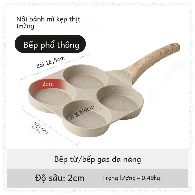 Hợp Kim Nhôm Chống Dính Tỳ Hưu Skillet Carote Hbjg Mẫu Đáy Bằng Nồi Cho Bếp Gas Âm Cảm Ứng