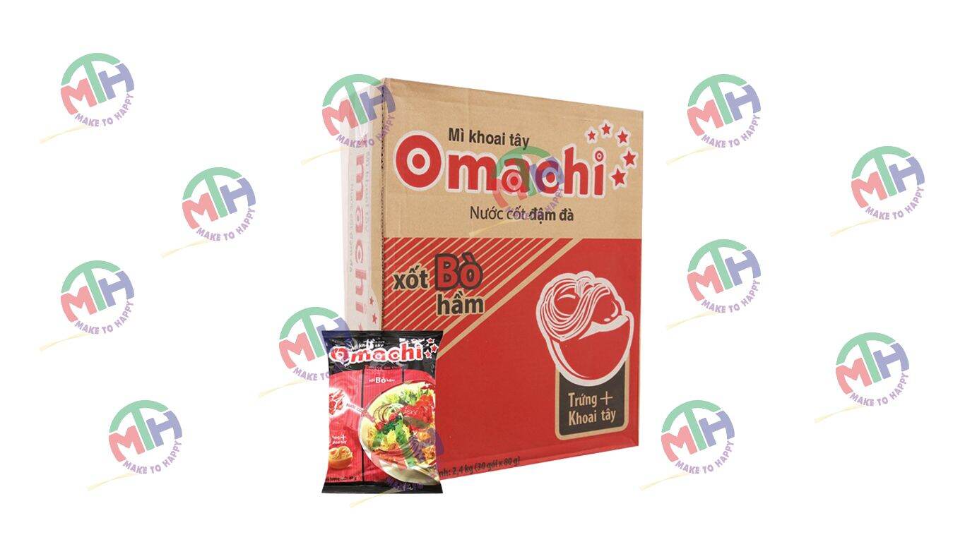 Thùng mỳ omachi sốt bò loại 80gr