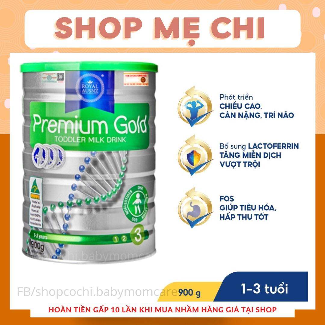 Sữa Bột Hoàng Gia Úc Premium Gold Số 3 Bổ Sung Vitamin, Khoáng Chất Cho Trẻ ROYAL AUSNZ 900g