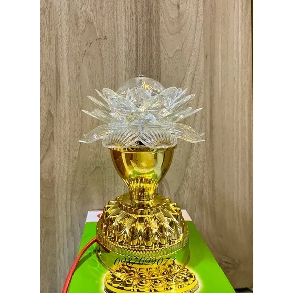 1 CÁI ĐÈN LED HOA SEN XOAY 7 MÀU ( BÔNG SEN )