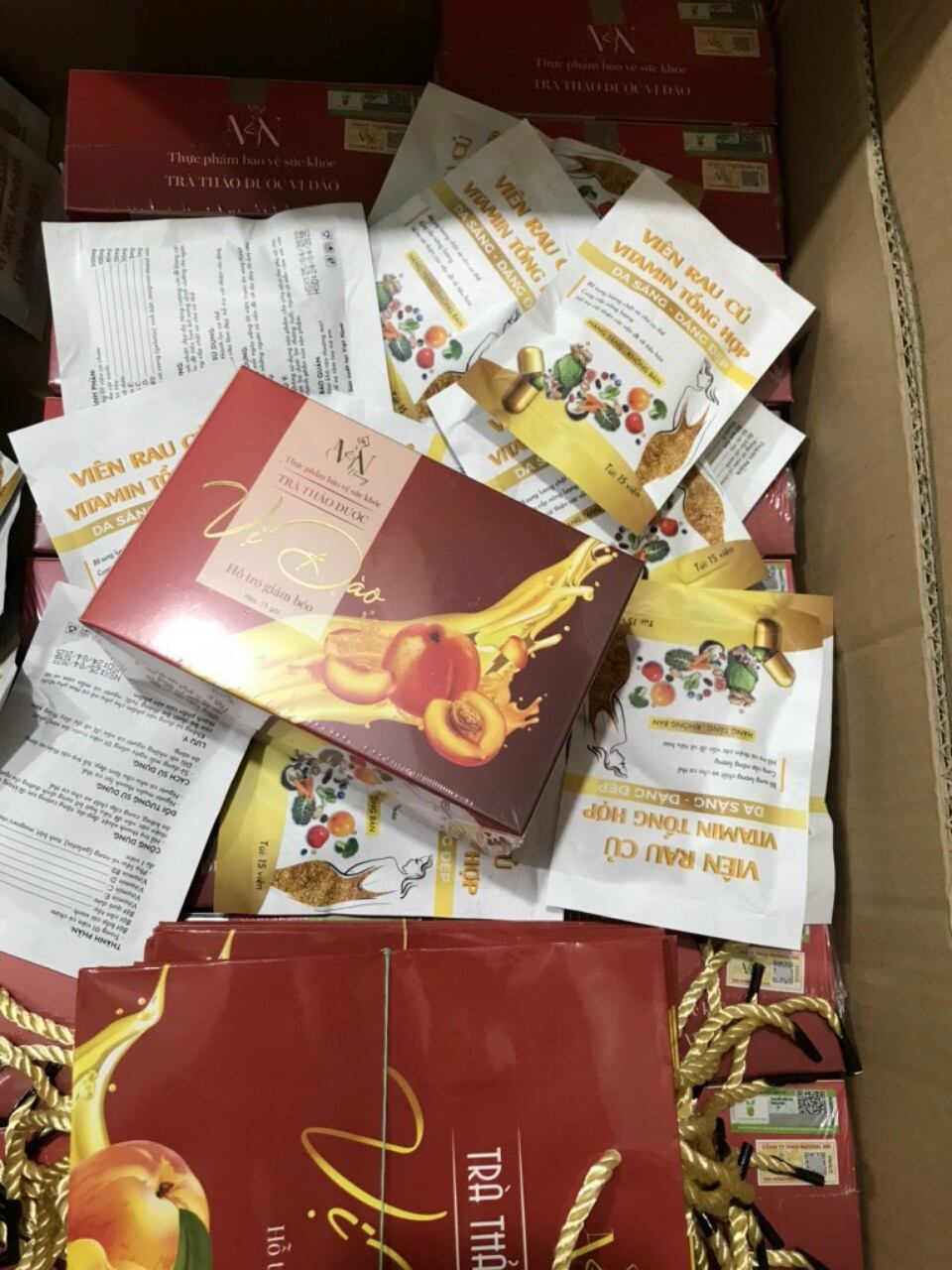 Trà Giảm Cân Vị Đào Chính Hãng