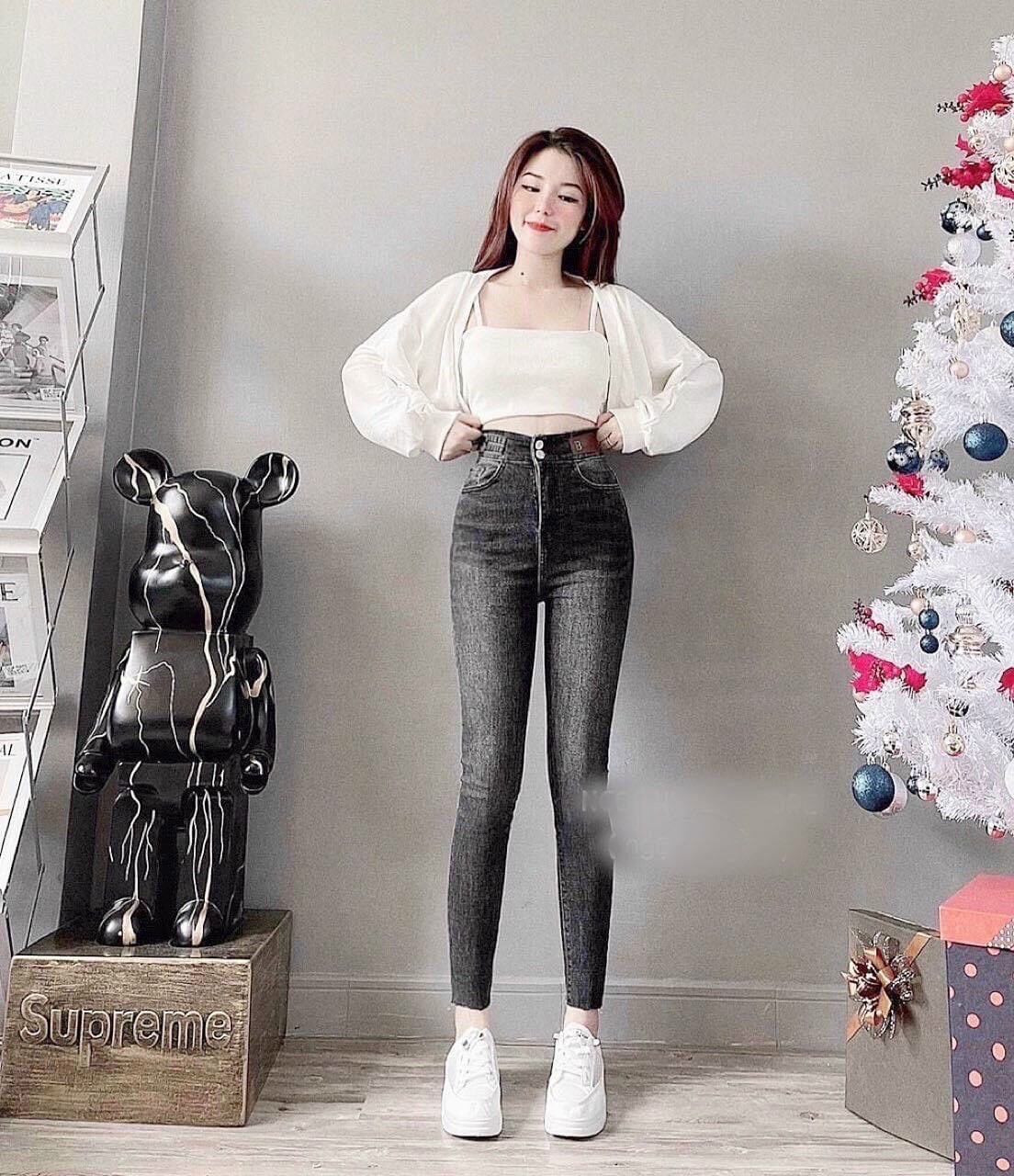 quần jean nữ mẫu mới lưng cao