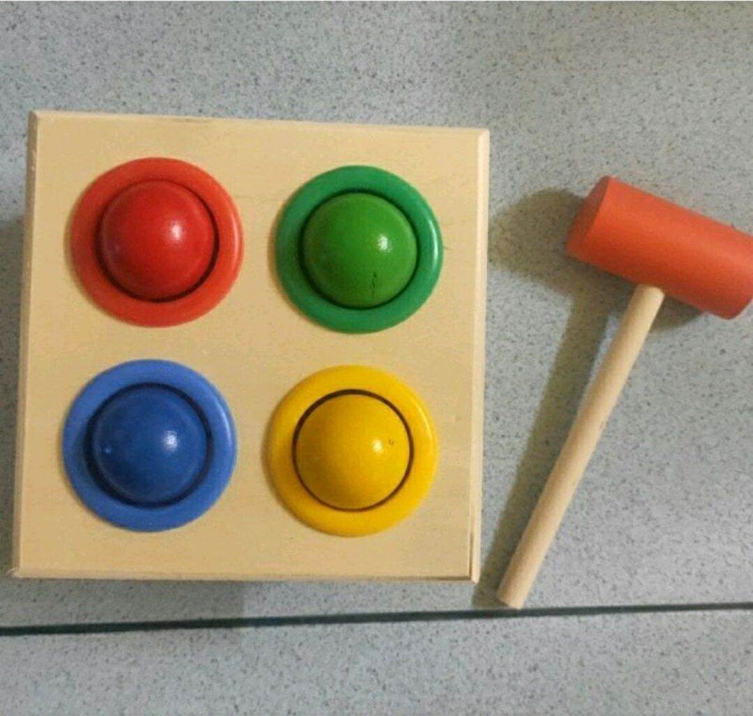 Đồ chơi gỗ - Đập bóng gỗ có búa Montessori