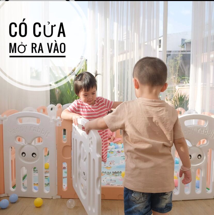 Quây cũi nhựa gấp gọn cho bé(+100 bóng)
