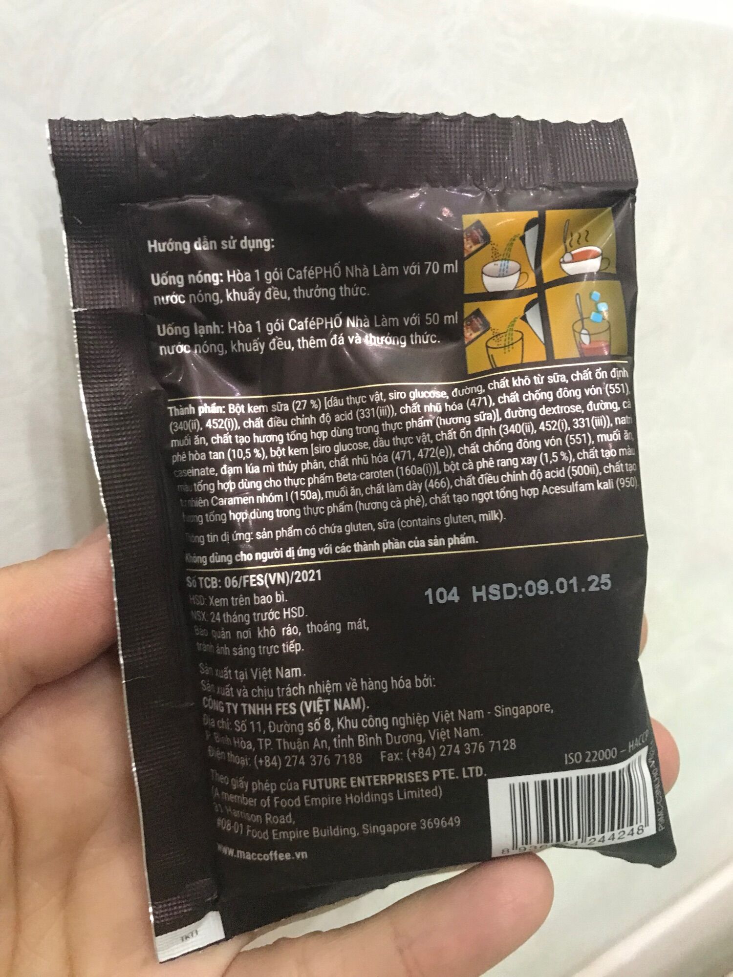 Maccoffee Cà Phê Phố Nhà Làm 3in1 280g ( 10 gói x 28g )
