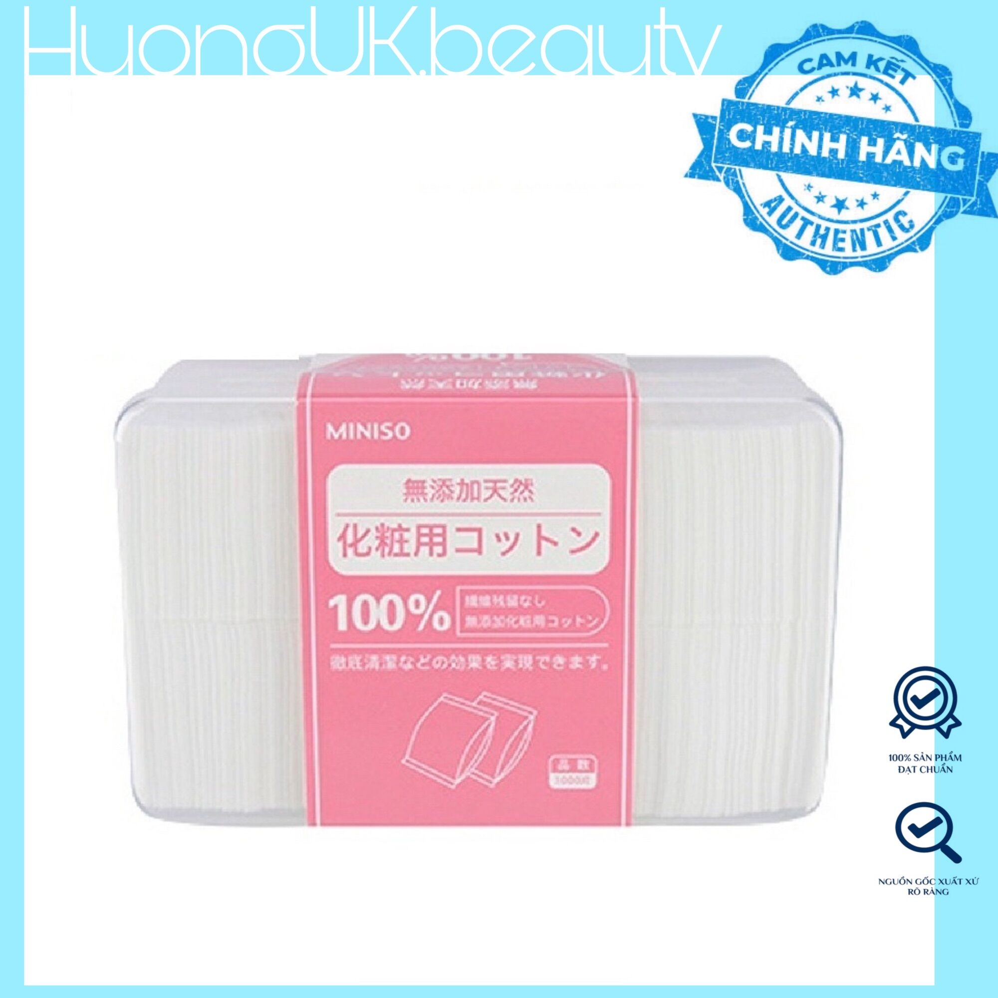 Bông tẩy trang Miniso 1000 miếng