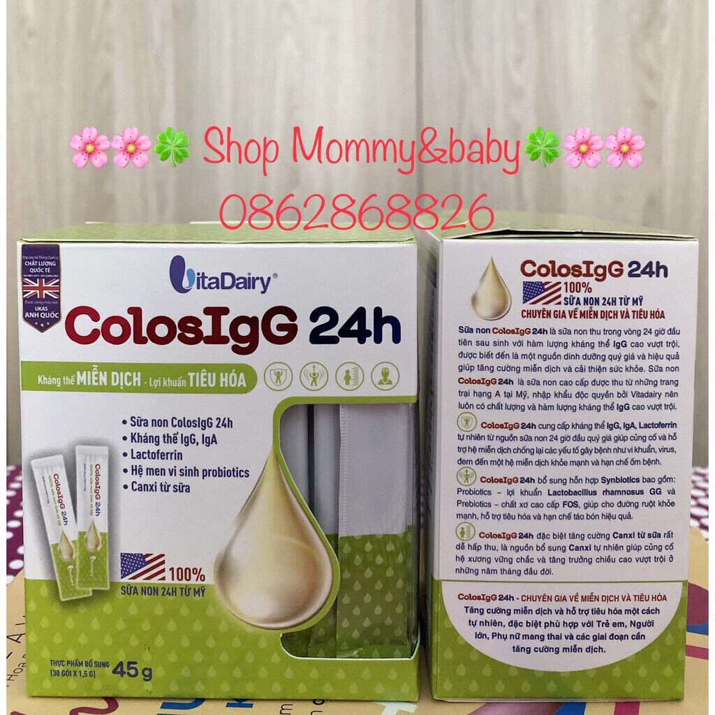 Sữa non ColosIgG 24h hộp 30 gói (date mới)
