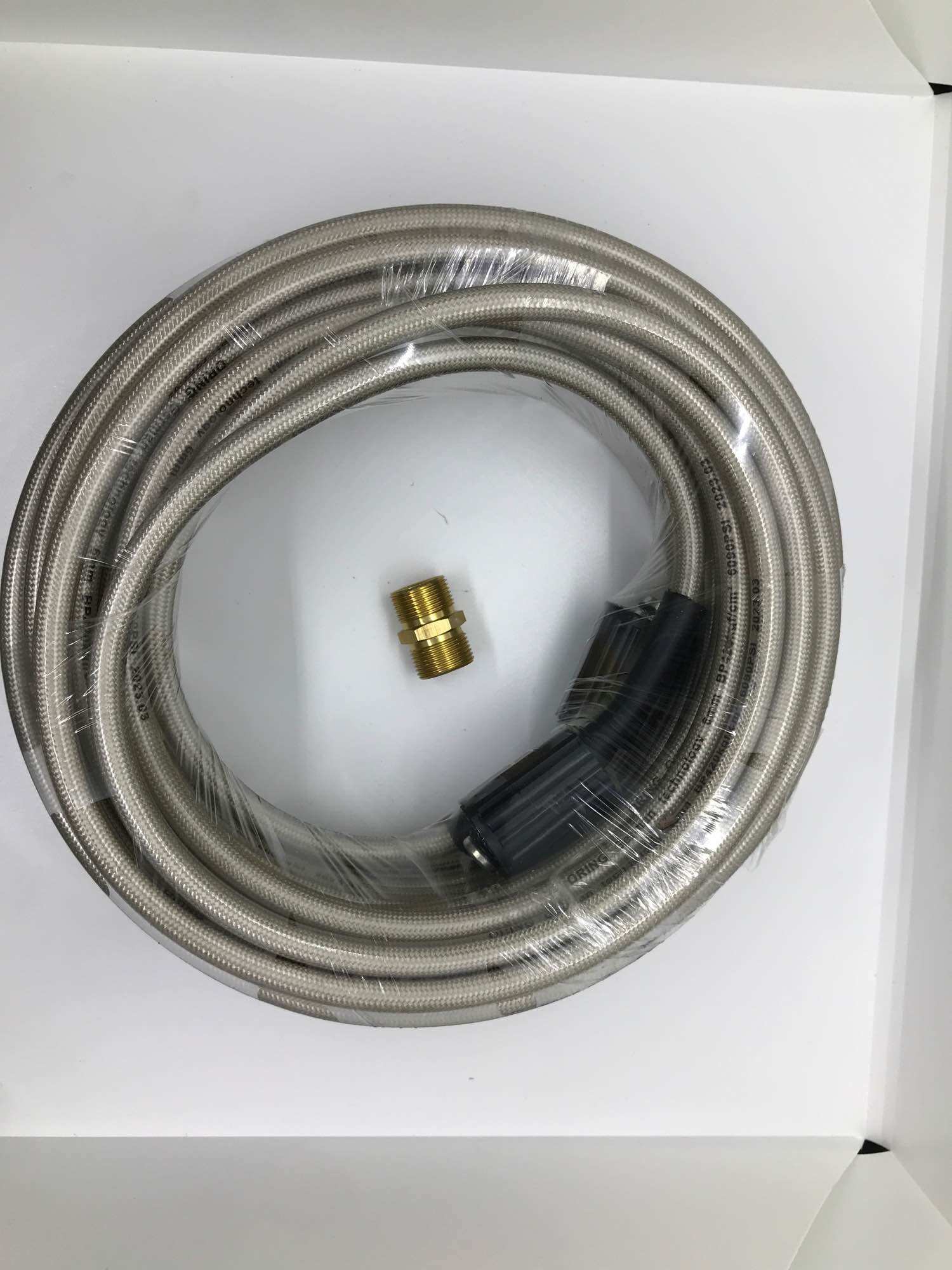 Dây rửa xe cao áp cho máy xịt rửa áp lực - Ren trong 22mm Loại 15m -Với thiết kế bằng chất liệu cao cấp ống dây rửa xe cho bơm áp lực cao được sản xuất theo công nghệ - USA và Hàn Quốc