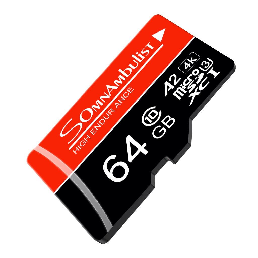 Somnambulist thẻ nhớ 64gb micro sd thẻ cho drone giám sát âm thanh 64gb micro sdhc class10 a2 u3 ban đầu 64gb tf thẻ
