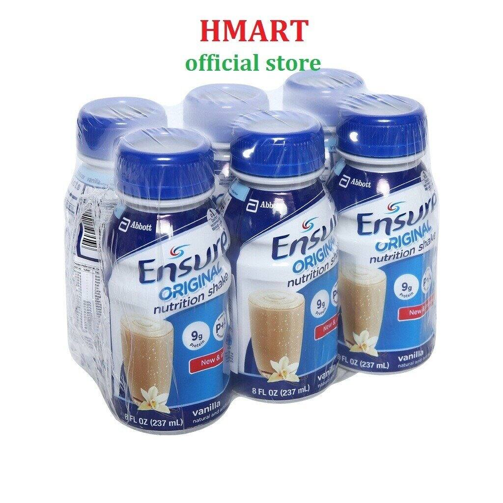 Sữa bột pha sẵn Ensure Original vani 237ml lốc 6 chai - Siêu thị HMART