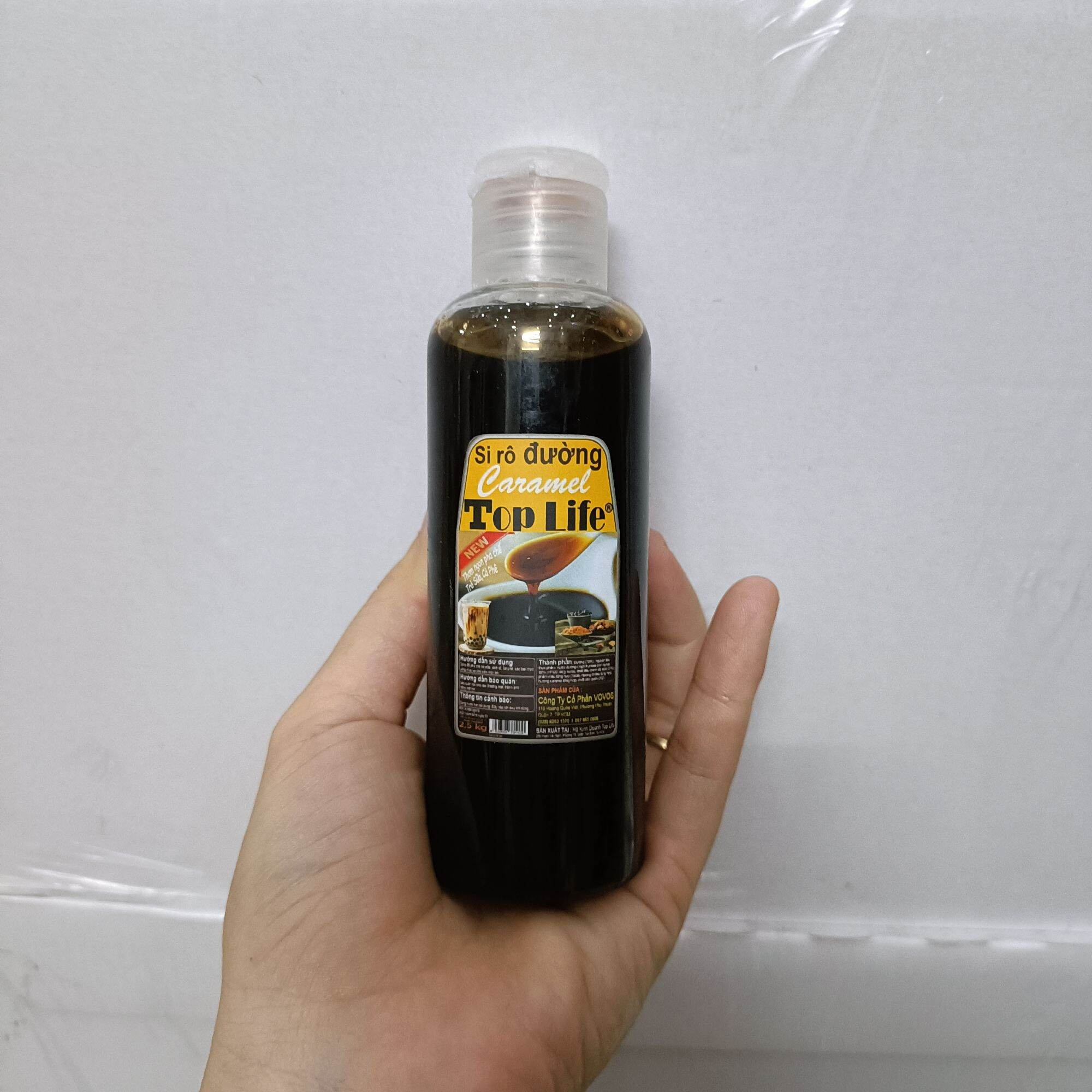 Siro đường đen Caramel Toplife bình 2.5kg (Caramel Brown Sugar Syrup 2.5kg)