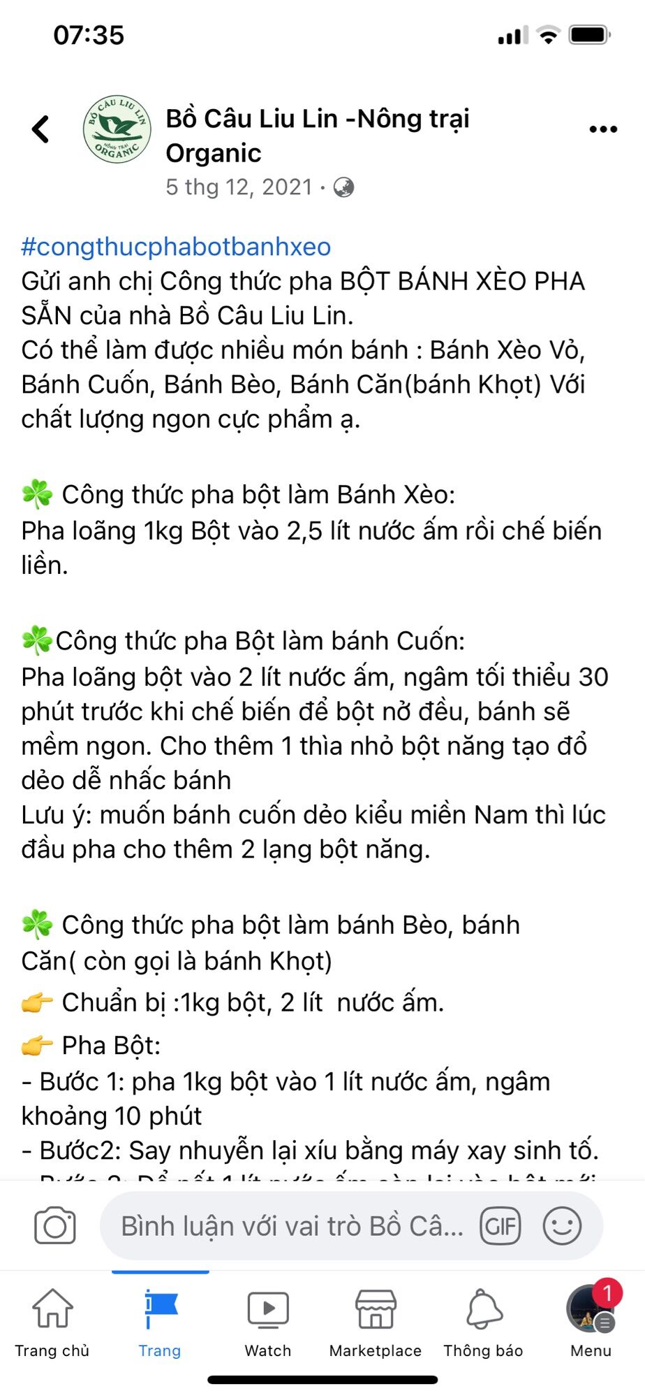 Bột Bánh Xèo Bình Định pha sẵn
