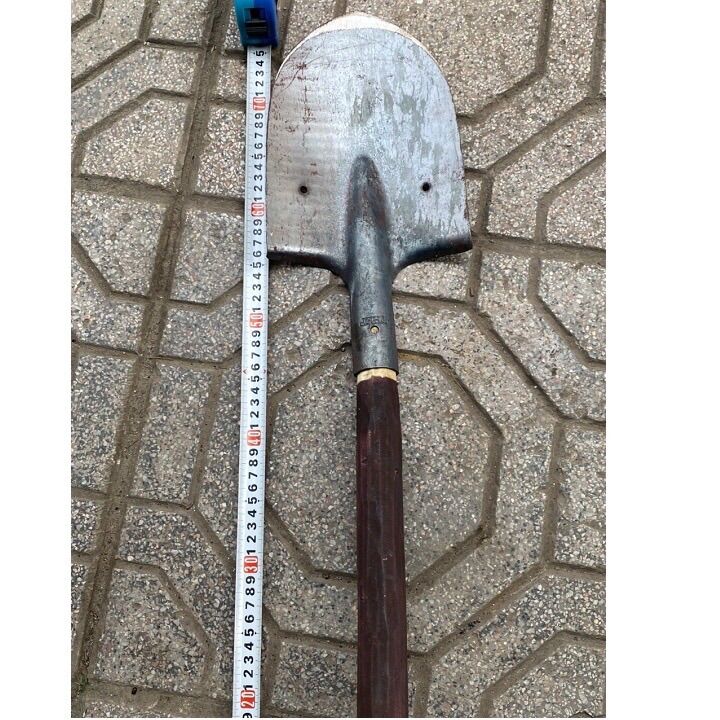 Xẻng thép xúc đất làm vườn đào cây cảnh cán gỗ dài 50cm