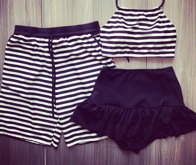 [HCM]Bikini cặp sọc nữ váy đuôi cá