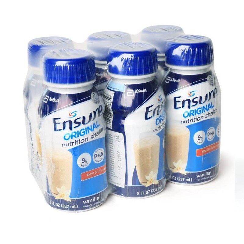 [Date 08/2024] Lốc 6 chai sữa Ensure Vani 237ml/chai