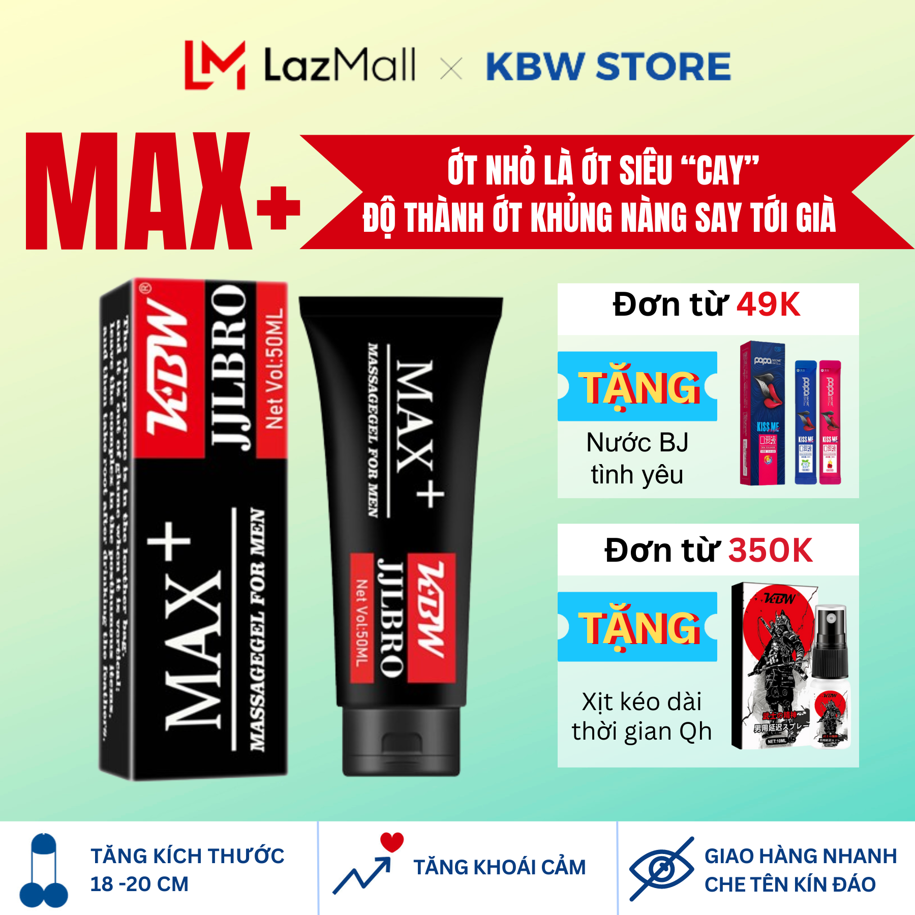 Tăng kích thước cậu nhỏ TO DÀI KHỎE KBW MAX+ hiệu quả vượt trội phóng to kích thước vượt trội, tăng cường s lý nam [CẤP TỐC 7 NGÀY]