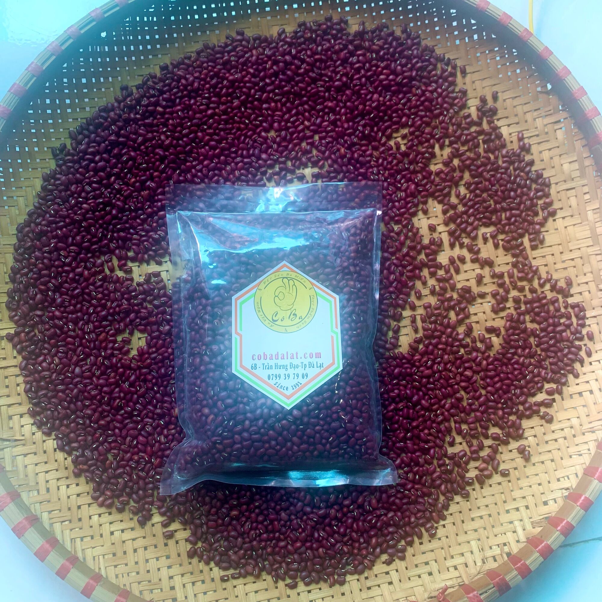 Đậu Đỏ Hữu Cơ 500gram cobadalat ( Đậu Đỏ Hạt Nhỏ)