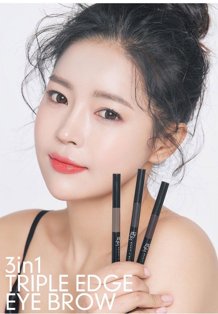 Chì kẻ mày b.o.m 3 in 1 triple edge eye brow