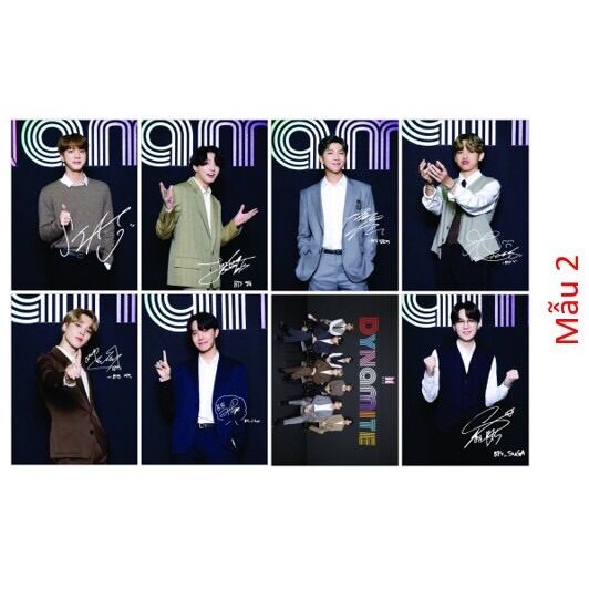 Sét card 8 tấm ảnh BTS khổ A6