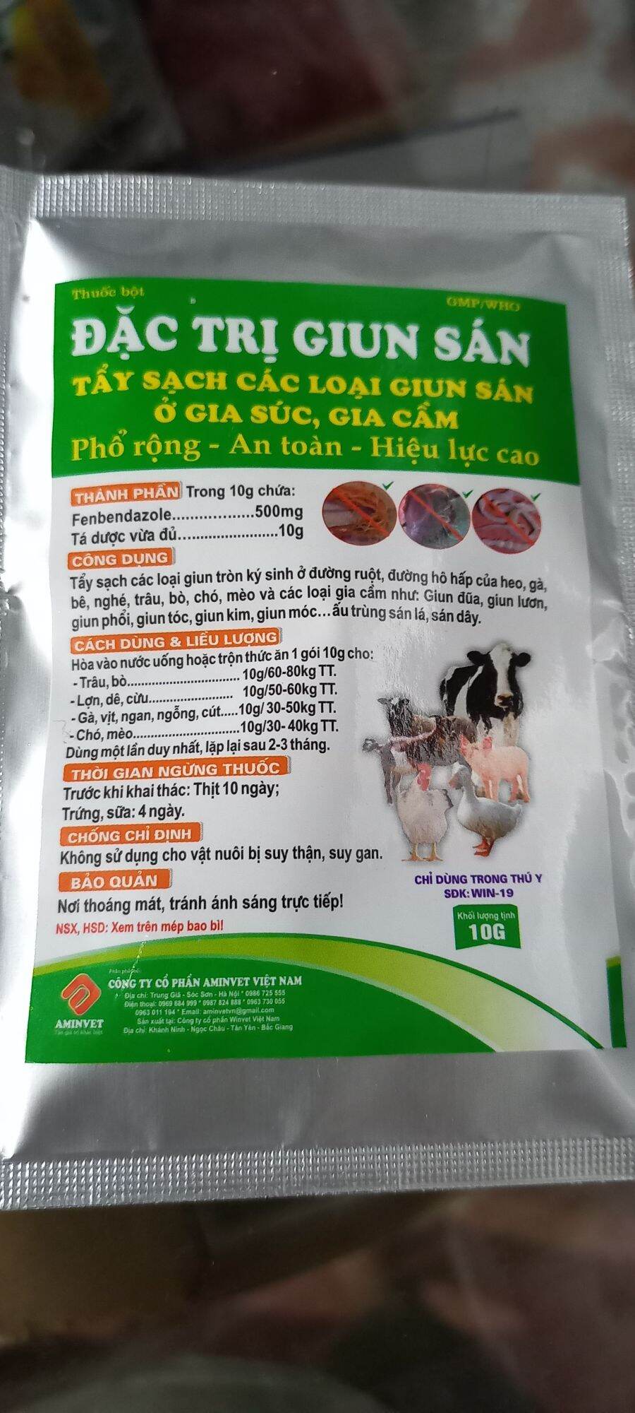 Tẩy giun sán 10g