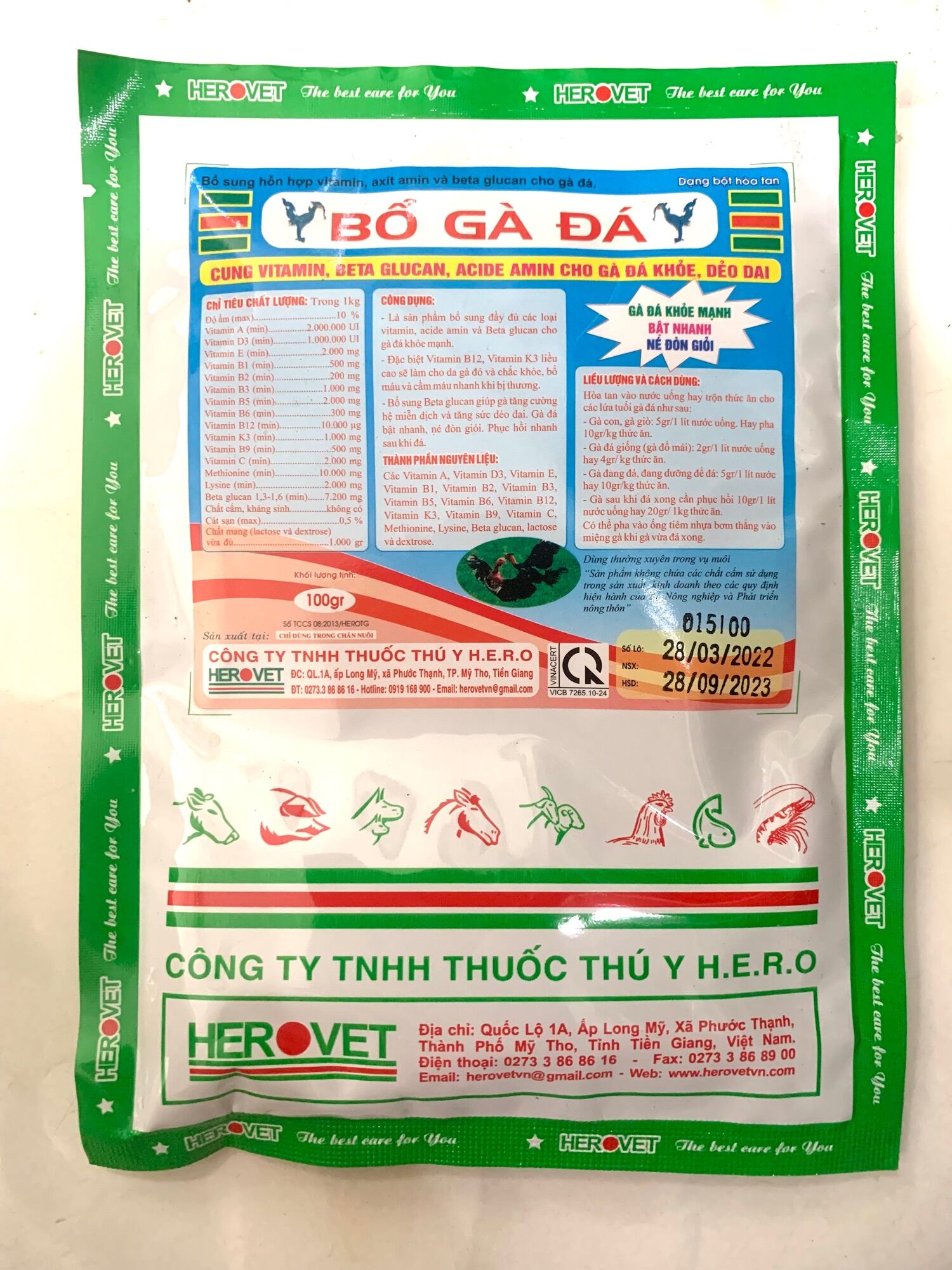 Bổ gà đá gói 100 gram.