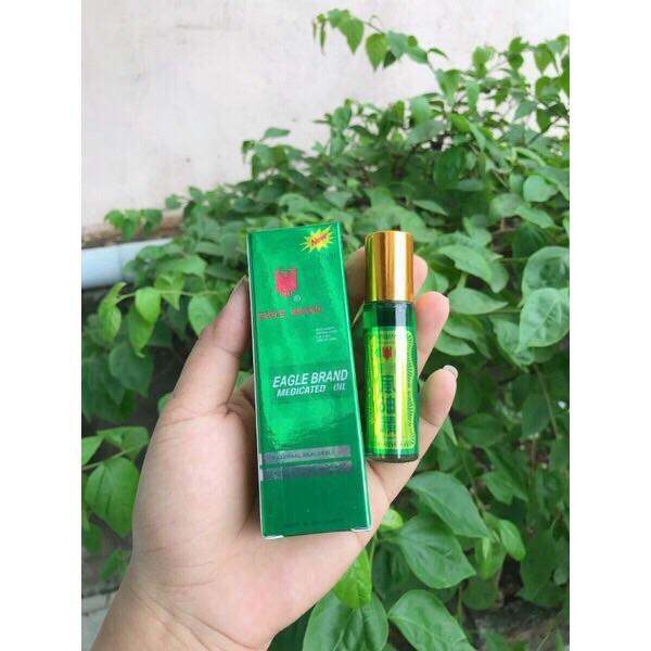 Dầu Gió Xanh Singapore con ó 10ml Dạng Lăn