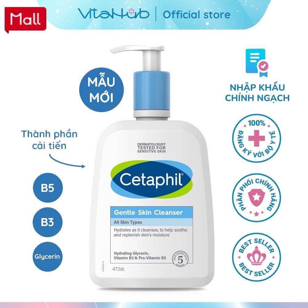 Sữa Rửa Mặt Cetaphil Gentle Skin Cleanser 473ml chính hãng MỚI