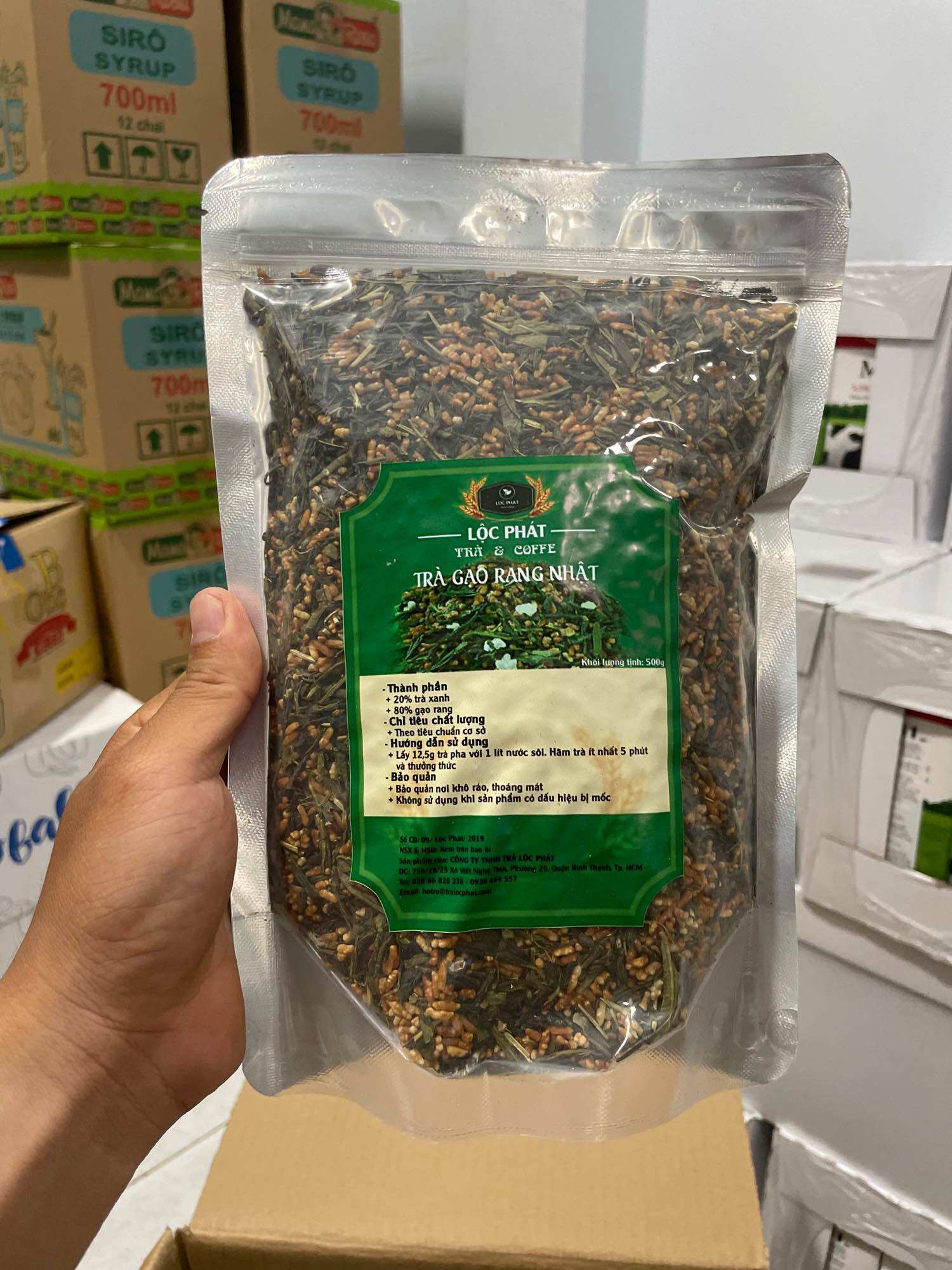 Trà gạo rang Lộc Phát