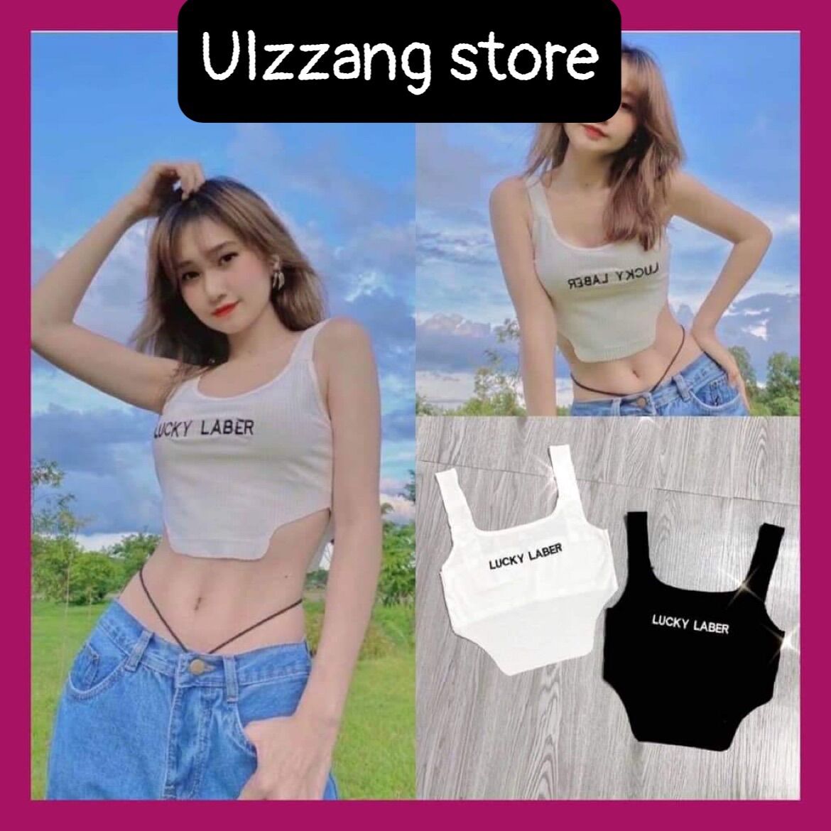 Áo kiểu phong cách sát nách lucky
