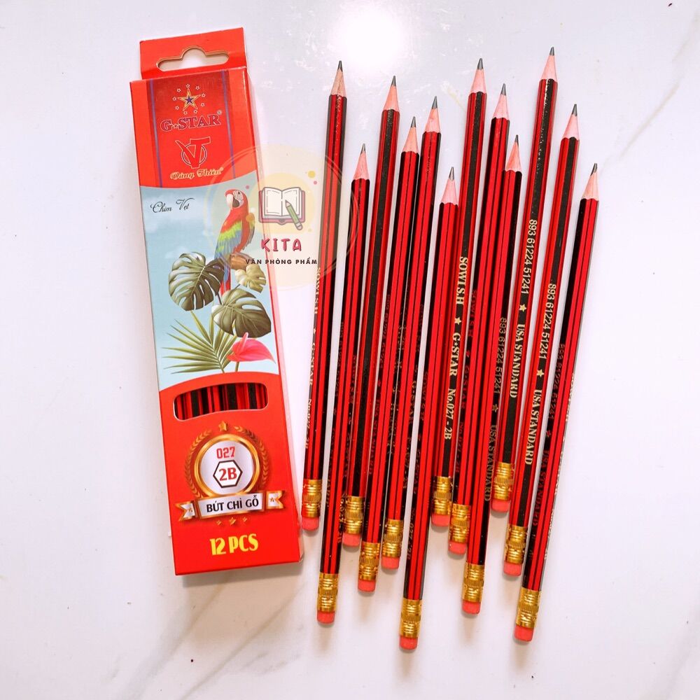 Hộp 12 cây bút chì 2B No.027