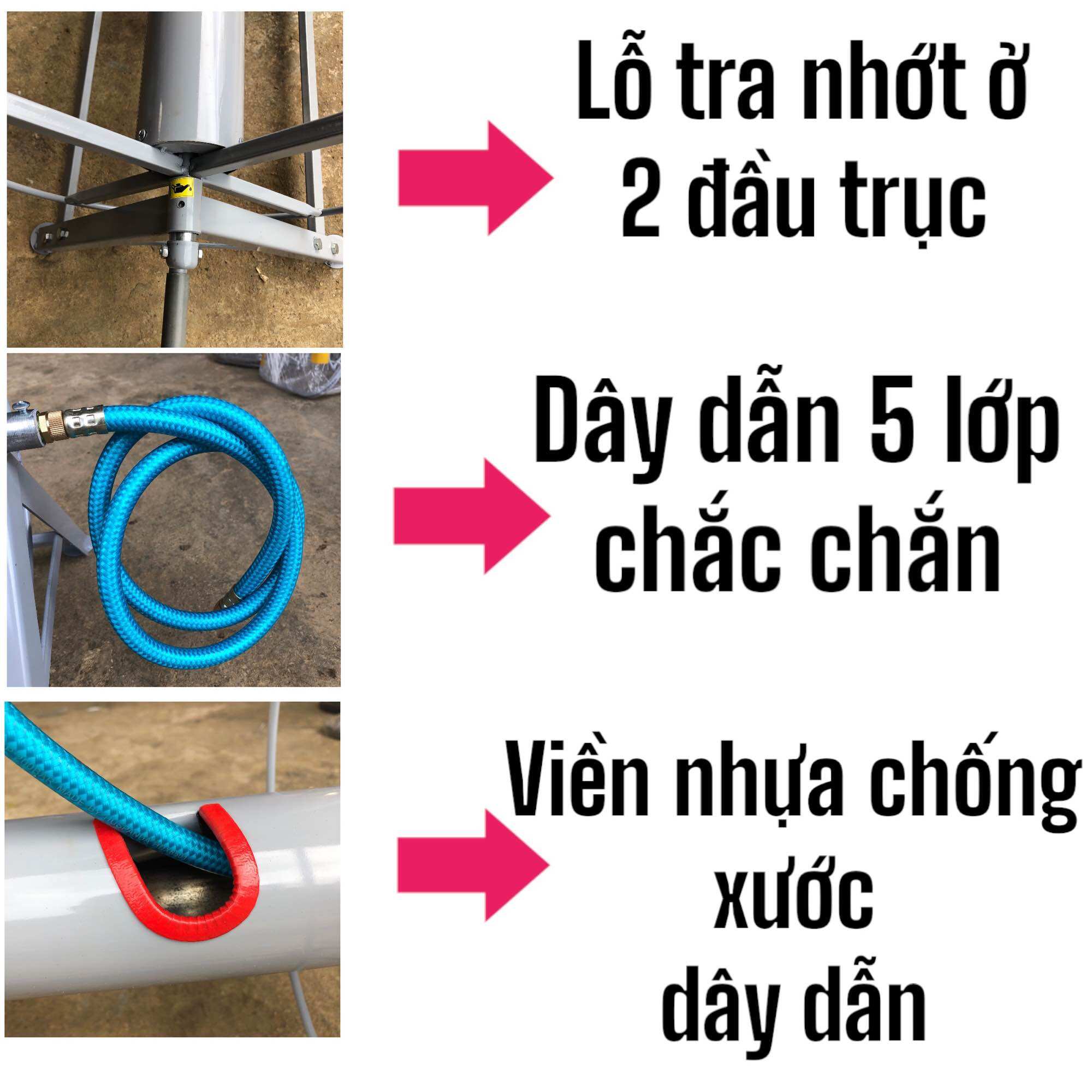 Rulo quấn dây rửa xe,phun xịt quấn 250 mét