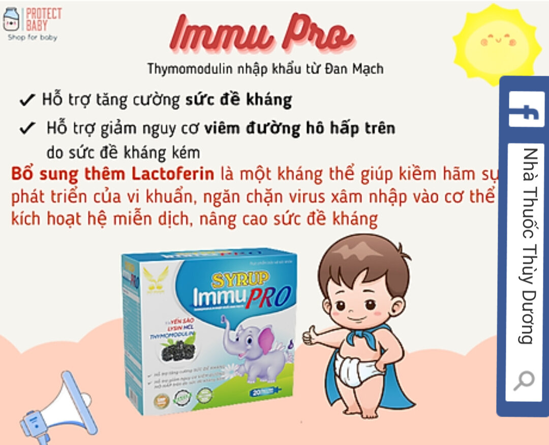 IMMU PRO
( yến sào , lysin HLC , thymomodulin)