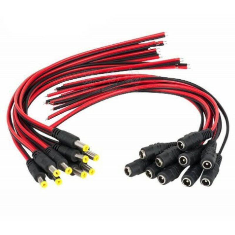 1 đôi đực cái jack nguồn 5.5x2.1mm jack dc có dây đực/cái