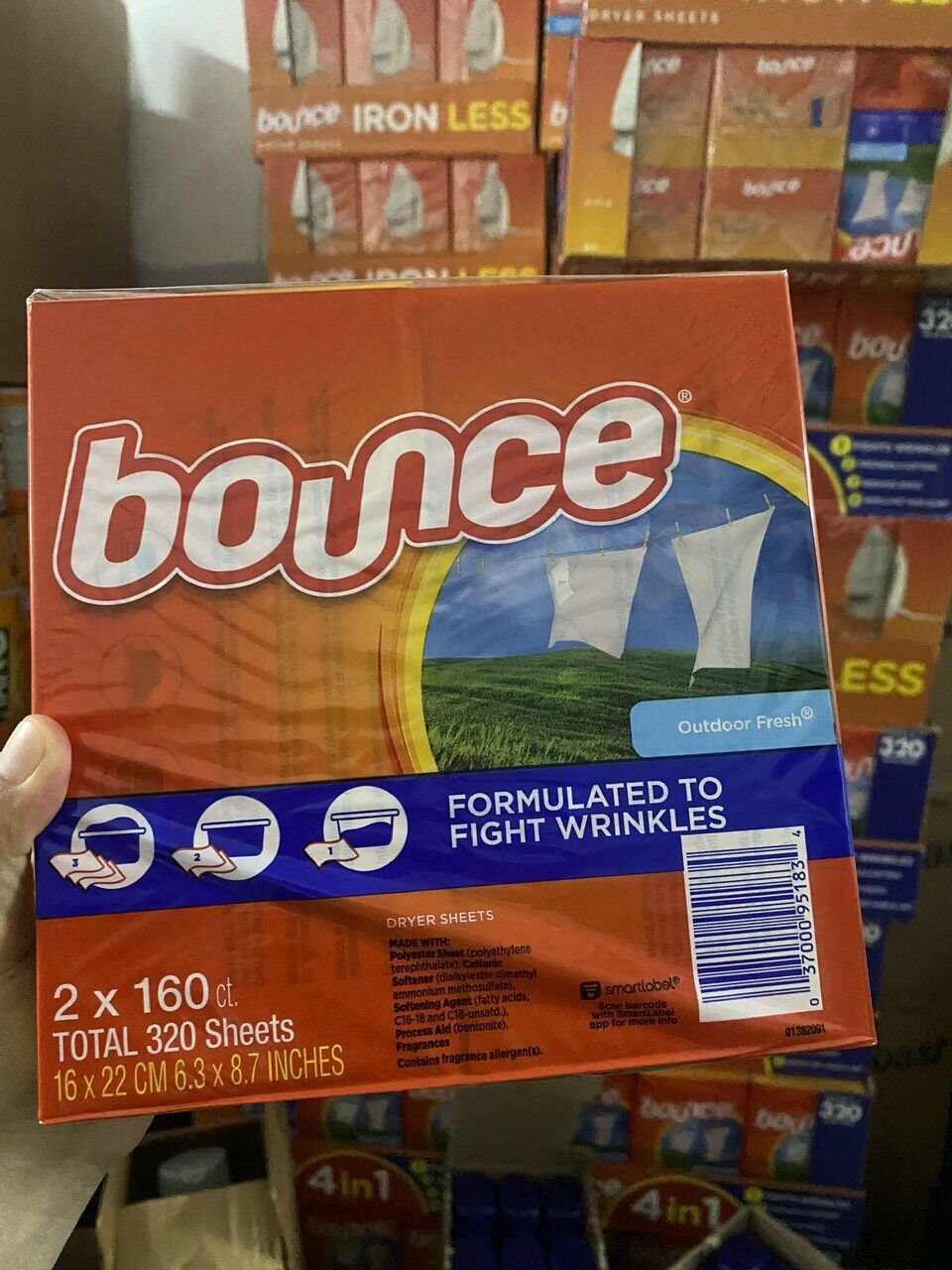 Giấy thơm bounce 4 in 1 - 320 tờ