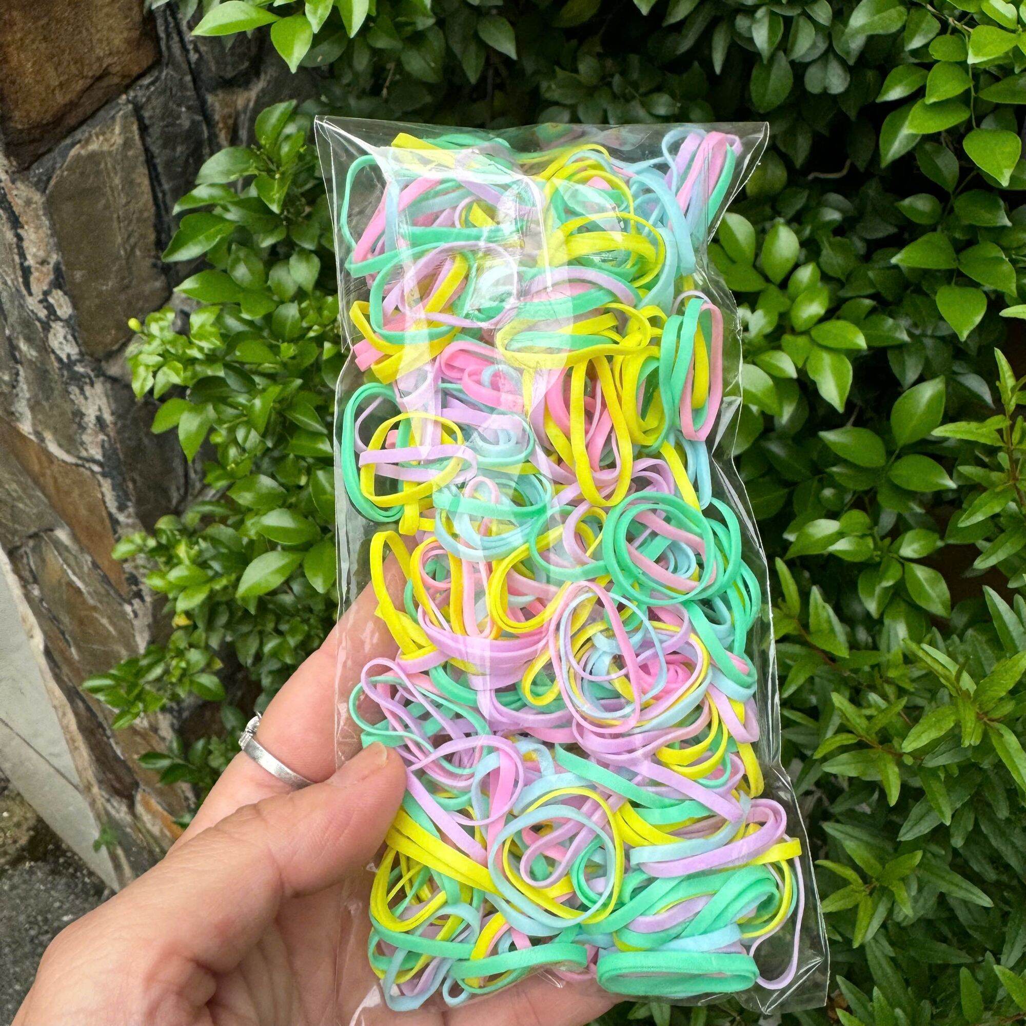 túi 500 thun cột tóc ( màu ngẩu nhiên)