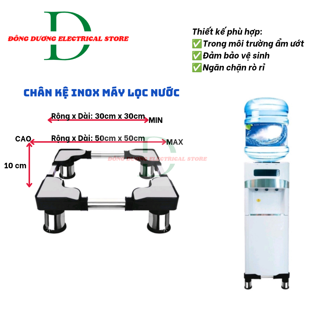 Kệ để chân máy lọc nước Inox Đa Năng cao cấp