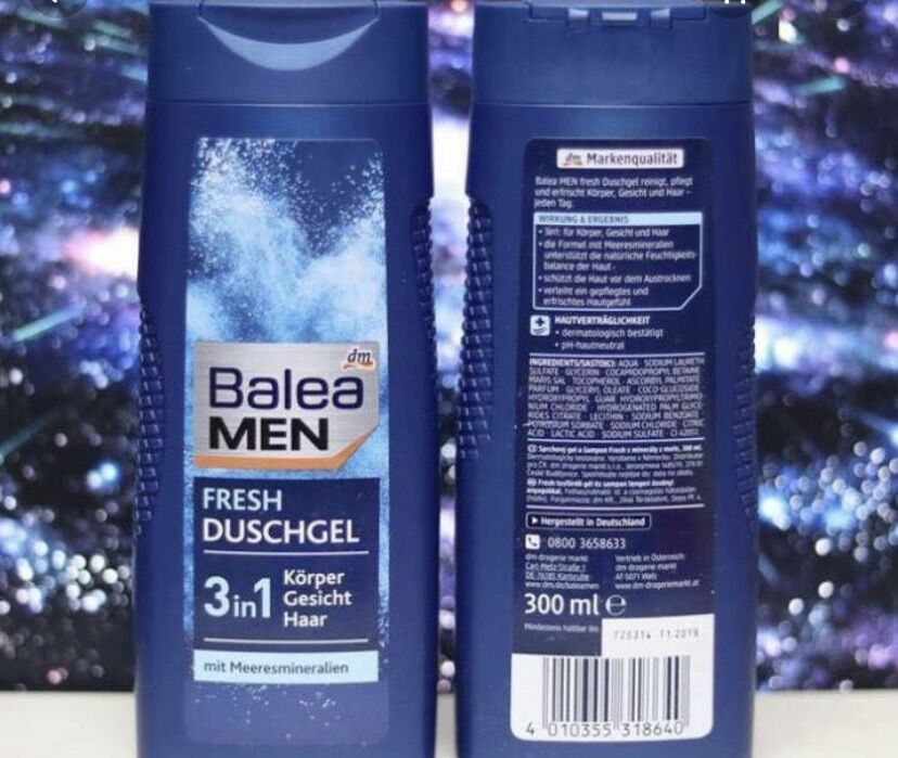Sữa tắm + Gội + Cạo Râu Balea Men Đức